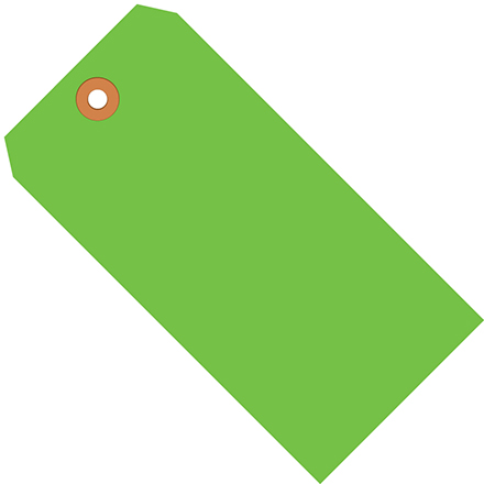 3 <span class='fraction'>3/4</span> x 1 <span class='fraction'>7/8</span>" Green 13 Pt. Shipping Tags