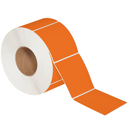 4 x 4" Orange Thermal Transfer Labels